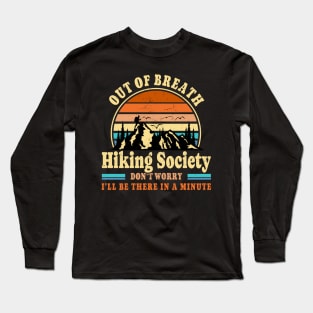 Out of Breath Hiking Society - Retro Sunset Long Sleeve T-Shirt